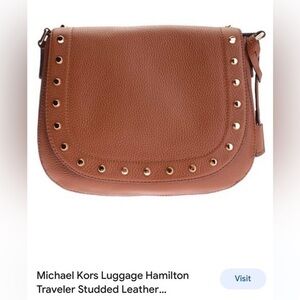 Michael Kors camel/tan Studded Hamilton Bag